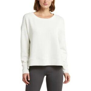 Sweaty Betty Size M White Sand Wash CloudWeight Long Sleeve Cotton Sweatshirt